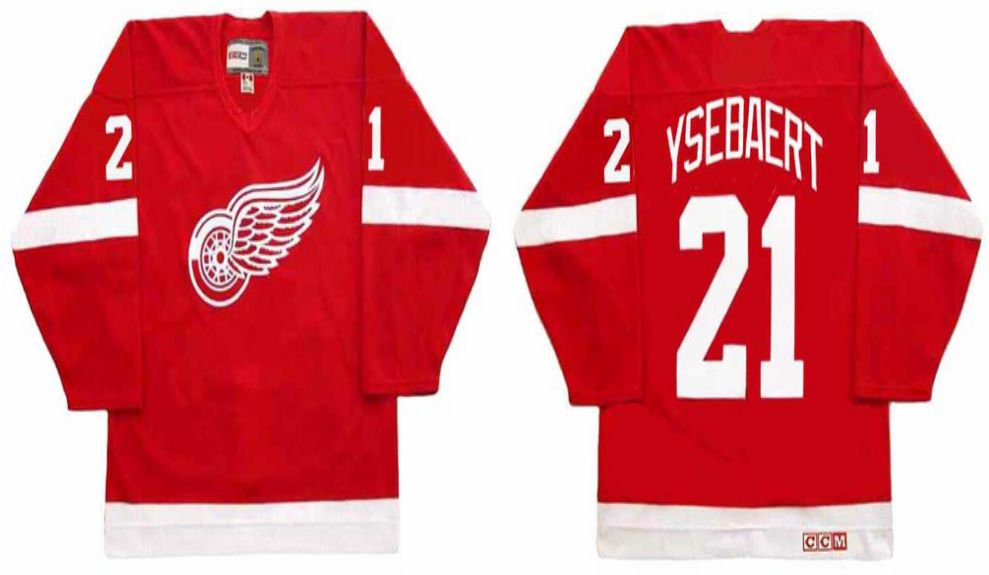 2019 Men Detroit Red Wings 21 Ysebaert Red CCM NHL jerseys